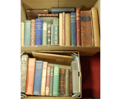 Two boxes of miscellaneous topographical travel books to include Historical Memorials of Westminster Abbey by Arthur Penryn S