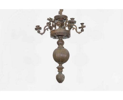 An Orthodox brass chandelier, late 18th/early 19th century, Northern European,74cm diameter122cm highProvenance: The property