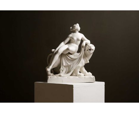 A Minton Parian ware group, 19th century, of Ariadne and the Panther,30cm wide17cm deep37cm highCondition ReportSome firing c
