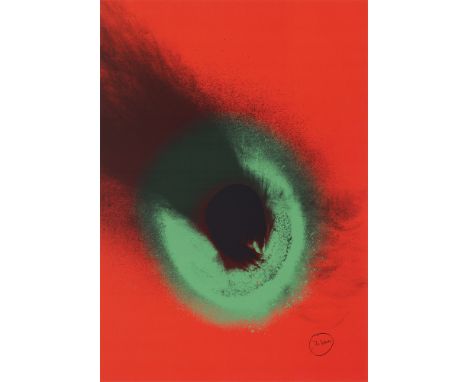 ZERO Otto Piene (1928 Laasphe/Westf. - 2014 Berlin)o.T. (Feuerauge). 1977. Farbserigraphie auf Offsetpapier. 50 x 41 cm (58 x