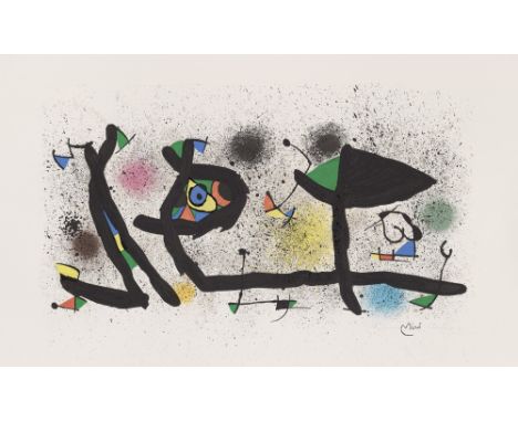 Klassische Moderne Joan Miró (1893 Barcelona - 1983 Mallorca)Les sculptures. 1974. Farblithographie auf Arches-Velin (m. Wz.)