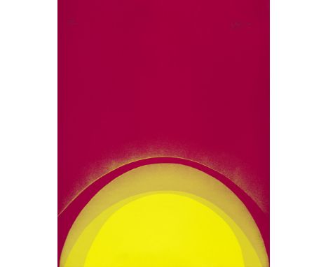 Otto Piene.  (1928 Laasphe/Westf. - 2014 Berlin). Honolulu II. 1970. Farbserigraphie auf leichtem Velinkarton. 74,5 x 59,5 cm