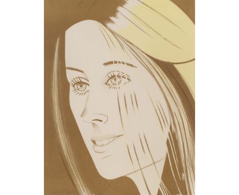 Alex Katz.  (1927 New York). Caroline. 1977. Farblithographie auf Velin. 68,5 x 53 cm. Signiert und nummeriert. Punktuell auf