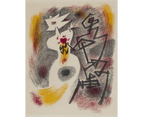 Französische Moderne André Masson (1896 Balagny - 1987 Paris)Le coeur volé. 1960. Farblithographie auf BFK Rives Velin (mit W