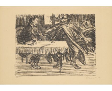 Klassische Moderne - Expressionismus Ernst Barlach (1870 Wedel - 1938 Rostock)Zwei Männer im Gespräch (Blatt 13 aus Der arme 