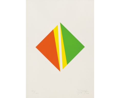 Konkrete Kunst Max Bill (1908 Winterthur - 1994 Berlin)o.T. 1965/66. Farbserigraphie auf Velin. 28 x 28 cm (56,5 x 39,5 cm). 