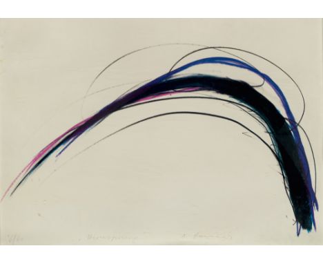 Wiener Aktionismus - - Arnulf Rainer.  (1929 Baden b. Wien). Hirnsprung. 1970. Farbserigraphie auf leichtem Velinkarton. 53 x