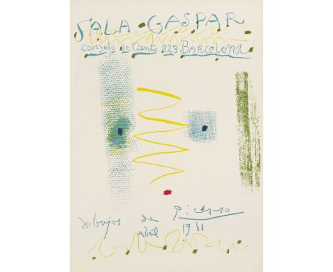 Klassische Moderne Pablo Picasso (1881 Malaga - 1973 Mougins)Sala Gaspar. 1961. Zwei (Farb-)lithographien auf Offsetpapaier. 