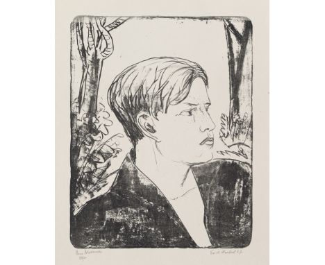 Expressionismus - - Erich Heckel.  (1883 Döbeln - 1970 Radolfzell). Ben Alexander. 1927. Lithographie auf Bütten. 49 x 38,5 c