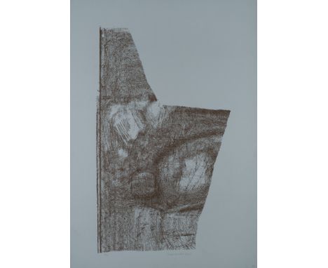 Louise Nevelson.  (1900 Kiev - 1988 New York). o.T. 1973. Serigraphie auf schwarzem Vélin. 86,5 x 51 cm (106,8 x 76 cm). Sign