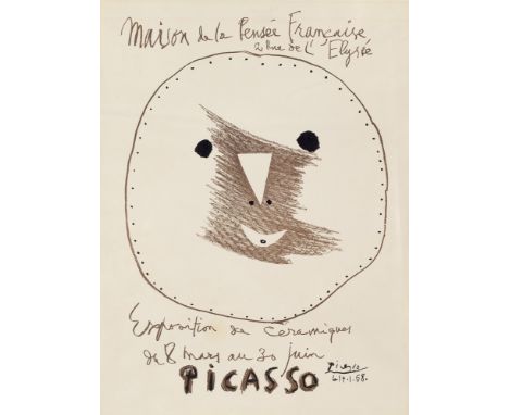 Klassische Moderne Pablo Picasso (1881 Malaga - 1973 Mougins)Exposition de Céramiques. 1958. Farblithographie auf Velin. 60 x