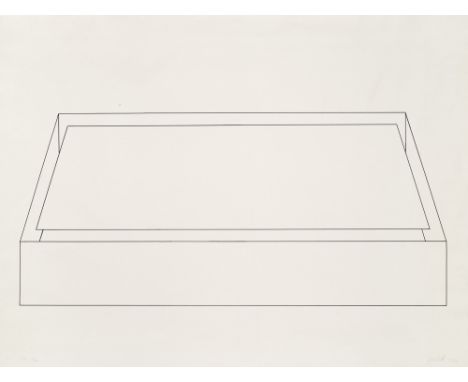 Minimalismus - - Donald Judd.  (1928 Missouri, USA - 1994 New York). o.T., aus: Hommage á Picasso. 1974. Lithographie auf BFK