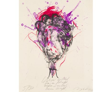 Angela Hampel.  (1956 Räckelwitz -  lebt in Dresden). Unser... neuen Zauber... neue Kraft. 5 Arbeiten. Je Lithographie (z.T. 