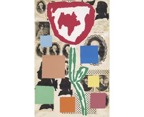 Donald Baechler.  (1956 - 2022 New York). Mostly Mozart. 1995. Farbserigraphie auf Velin. 120 x 76 cm. Signiert und nummerier