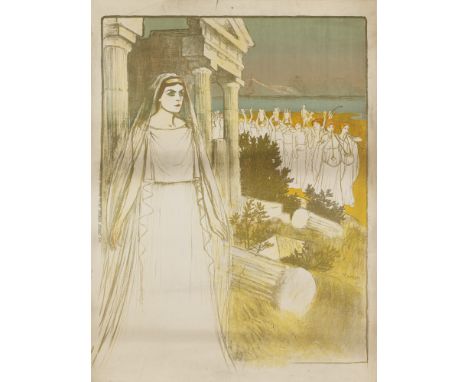 Jahrundertwende Théophile Alexandre Steinlen (1859 Lausanne - 1923 Paris)Hellé. 1896. Farblithographie auf glattem Papier. 76