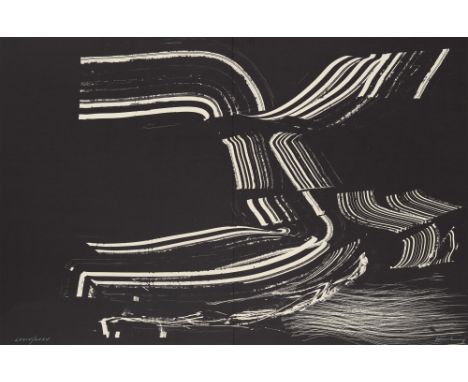 Hans Hartung.  (1904 Leipzig - 1989 Antibes). Farandole. 1971. Lithographie auf leichtem Velinkarton. 49 x 74 cm. Signiert un