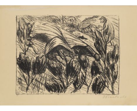 Expressionismus - - Ernst Barlach.  (1870 Wedel - 1938 Rostock). Konvolut aus 3 Graphiken. Jeweils aus "Der arme Vetter". 191