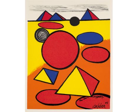 Amerikanische Moderne Alexander Calder (1898 Philadelphia - 1976 New York)Á San Lazzaro. 1975. Farblithographie auf Arches-Ve