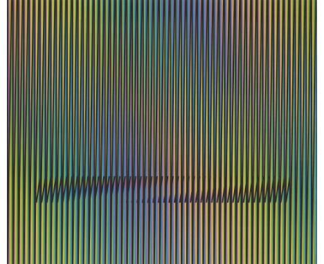 Carlos Cruz-Diez.  (1923 Caracas, Venezuela - 2019 Paris). Caura-7. 2015. Farblithographie auf Papier. 60 x 70 cm. Verso sign