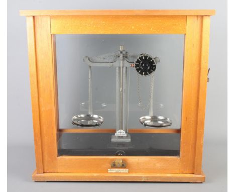 A set of Griffin &amp; George balance scales, in Reynolds &amp; Branson case.