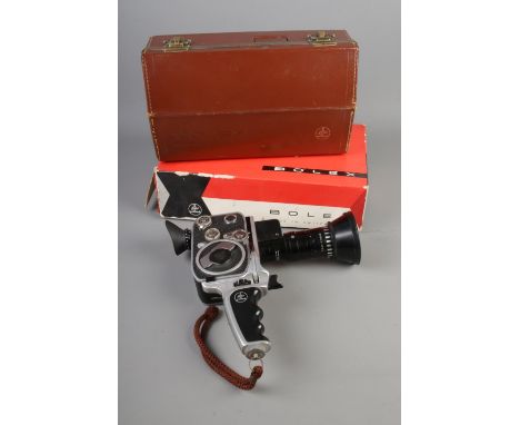 A vintage Bolex video camera in original case and box