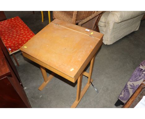 A vintage child's school desk