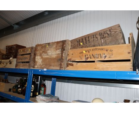 Four vintage advertising crates 