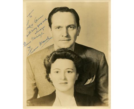MARCH & ELDRIDGE: MARCH FREDRIC (1897-1975) American actor, Academy Award winner & ELDRIDGE FLORENCE (1901-1988) American act