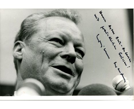 BRANDT WILLY: (1913-1992) German politician and statesman who served as Chancellor of West Germany 1969-74. Nobel Peace Prize