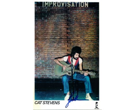 STEVENS CAT: (1948- ) British Singer and Songwriter, now known as Yusuf Islam. Signed colour 6 x 10 photograph by Stevens, th