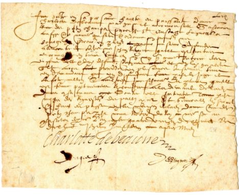 SAUVE CHARLOTTE DE: (1551-1617) French noblewoman, the mistress of King Henry of Navarre (later King Henry IV of France). Cha
