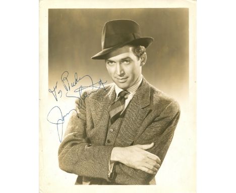 STEWART JAMES: (1908-1997) American actor, Academy Award winner. Vintage signed and inscribed sepia 8 x 10 photograph, an app