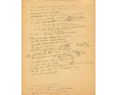 TZARA TRISTAN: (1896-1963) Romanian avant-garde poet, one of the founders and central figures of the anti-establishment Dada 