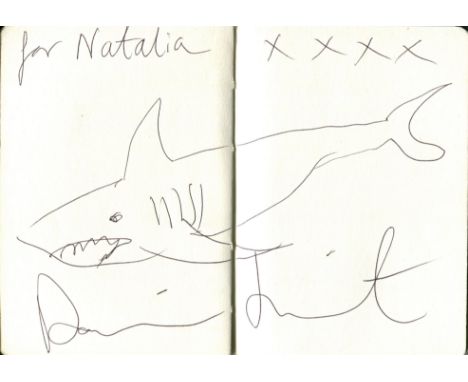 HIRST DAMIEN: (1965-     ) English artist, one of the Young British Artists of the 1990s. A good original pen and ink drawing