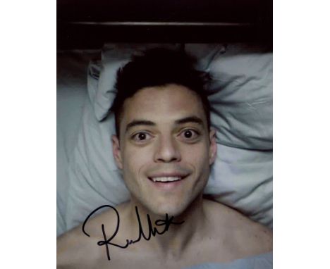 MALEK RAMI: (1981- ) American Actor, Academy Award winner. Signed colour 8 x 10 photograph by Malek, the image depicting the 