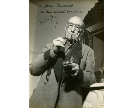 GIDE ANDRE: (1869-1951) French author, Nobel Prize winner for Literature, 1947. An excellent vintage signed and inscribed 4 x