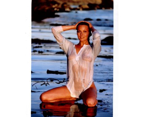 DEREK BO: (1956- ) American Actress &amp; Model. Signed 8 x 10 colour photograph of Derek, the image showing the actress knee
