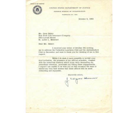 HOOVER J. EDGAR: (1895-1972) American law enforcement administrator, the first Director of the Federal Bureau of Investigatio