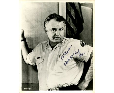 STEIGER ROD: (1925-2002) American actor, Academy Award winner. Signed and inscribed 8 x 10 photograph of the actor standing i