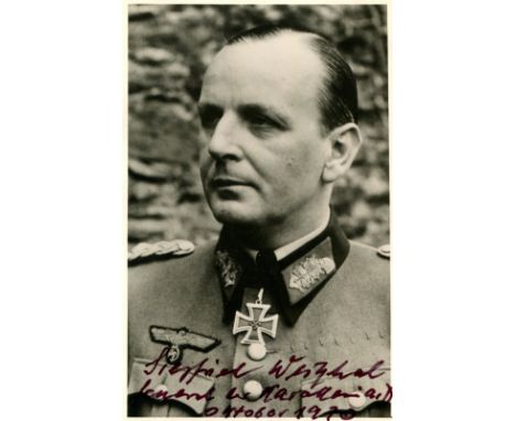 WESTPHAL SIEGFRIED: (1902-1982) German General of World War II who served as operations officer under Erwin Rommel. Knight's 