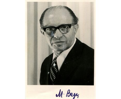 BEGIN MENACHEM: (1913-1992) Israeli politician who served as Prime Minister of Israel 1977-83. Nobel Peace Prize winner, 1978