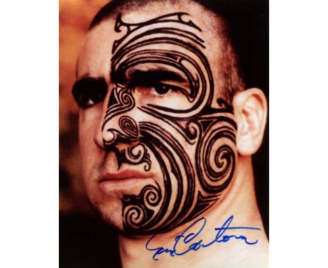 CANTONA ERIC: (1966- ) French Footballer. Signed colour 8 x 10 photograph by Cantona, the image showing him in a close-up por