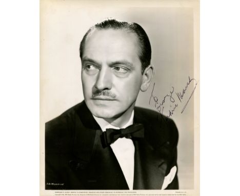 MARCH FREDRIC: (1897-1975) American actor, Academy Award winner. A good vintage signed and inscribed 8 x 10 photograph, the o