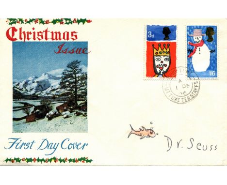 SEUSS DR: (1904-1991) Theodor Seuss Geisel. American children's author and cartoonist. Signed First Day Cover commemorating C