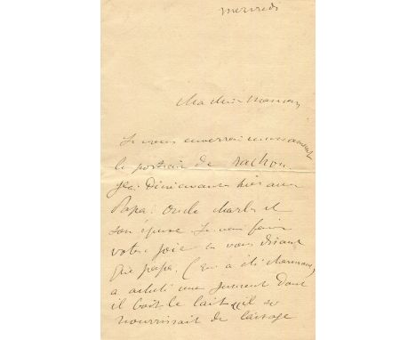 TOULOUSE-LAUTREC HENRI DE: (1864-1901) French Painter and Illustrator. A very fine A.L.S., `Yours, Harry´, signed in an amusi