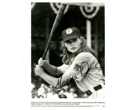 LEAGUE OF THEIR OWN A: Geena Davis (1956-&nbsp;&nbsp;&nbsp;&nbsp; ) American actress, Academy Award winner. Signed 8 x 10 pho