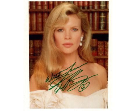 BASINGER KIM: (1953-&nbsp;&nbsp;&nbsp;&nbsp; ) American actress, Academy Award winner. Signed colour 8 x 10 photograph of the