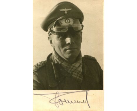 ROMMEL ERWIN: (1891-1944) German Field Marshal of World War II, Knight's Cross winner with Oak Leaves, Swords and Diamonds. V