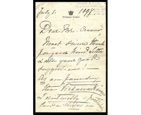 VICTORIA, PRINCESS ROYAL: (1840-1901) German Empress and Queen of Prussia March-June 1888 as the wife of German Emperor Frede