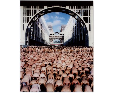 TUNICK SPENCER: (1967-     ) American photographer. Signed colour 8 x 10 photograph, the image depicting Tunick's large-scale